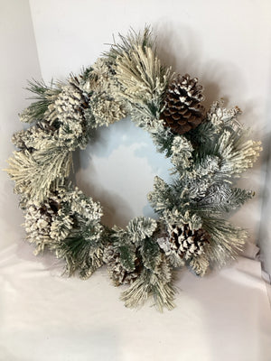 Wreath Green/White Holiday Item