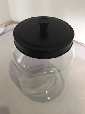 Clear/Brown Glass Canister