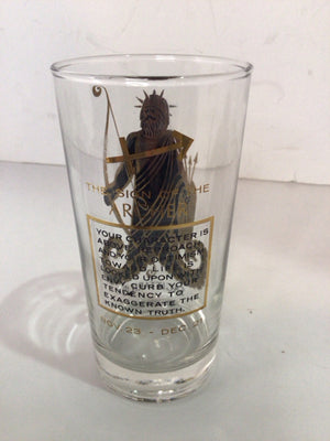 Mid-Century Clear/Gold Glass Glasses
