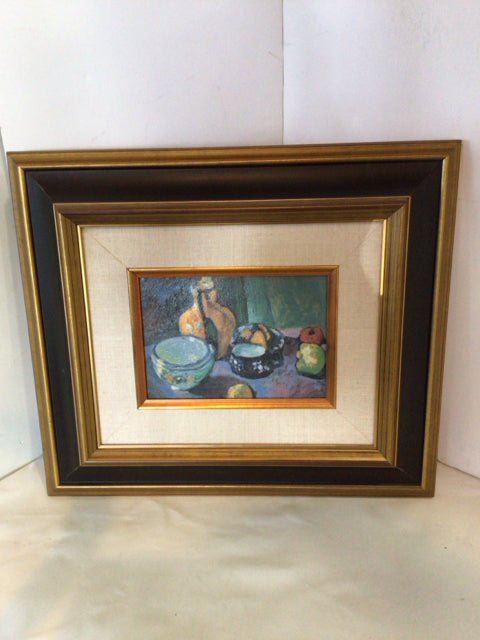 Ethan Allen Still Life Blue/Multi Framed Art
