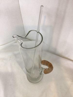 Vintage Clear Glass Stirrers Pitcher