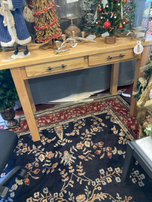 Plain Pine 2 Drawers Light Wood Desk