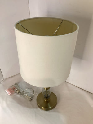 Gold/Clear Metal/Glass Lamp