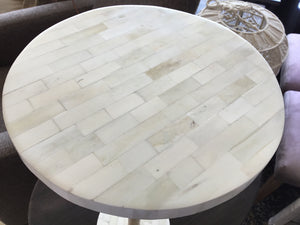 Cream Wood/Plastic Plant Stand