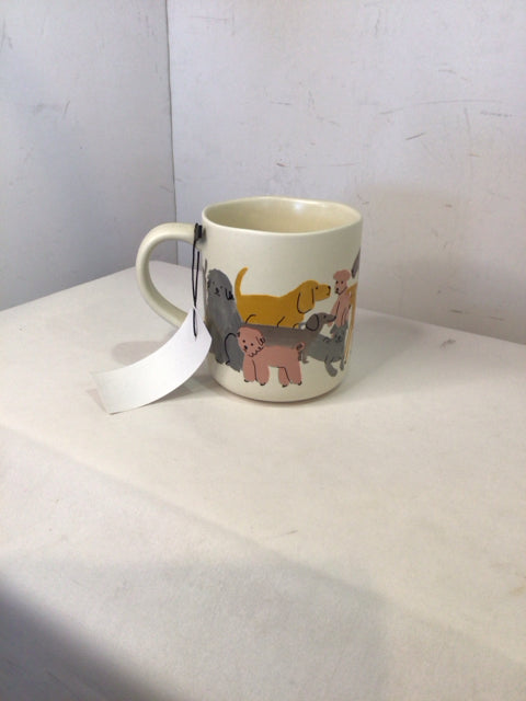 Opal House Coffee White/Brown Ceramic Dog Mug