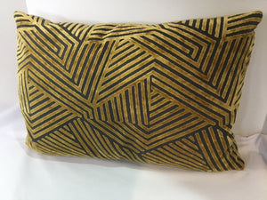 Down Gold/Gray Polyester Pillow