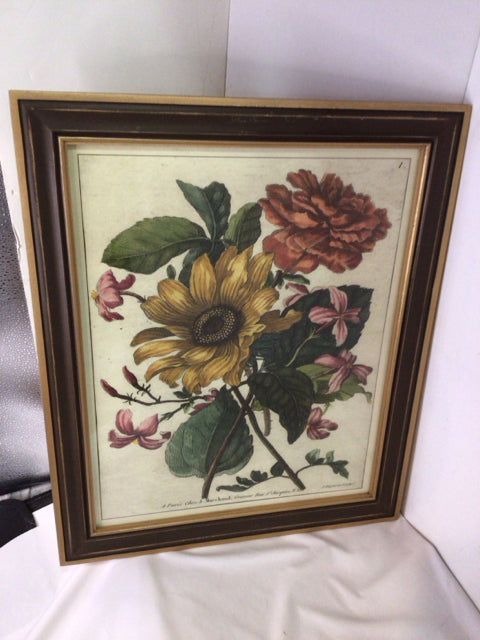 Botanical Multi-Color Floral Framed Art