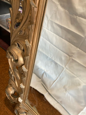 Ornate Gold Resin Arched As Is Mirror