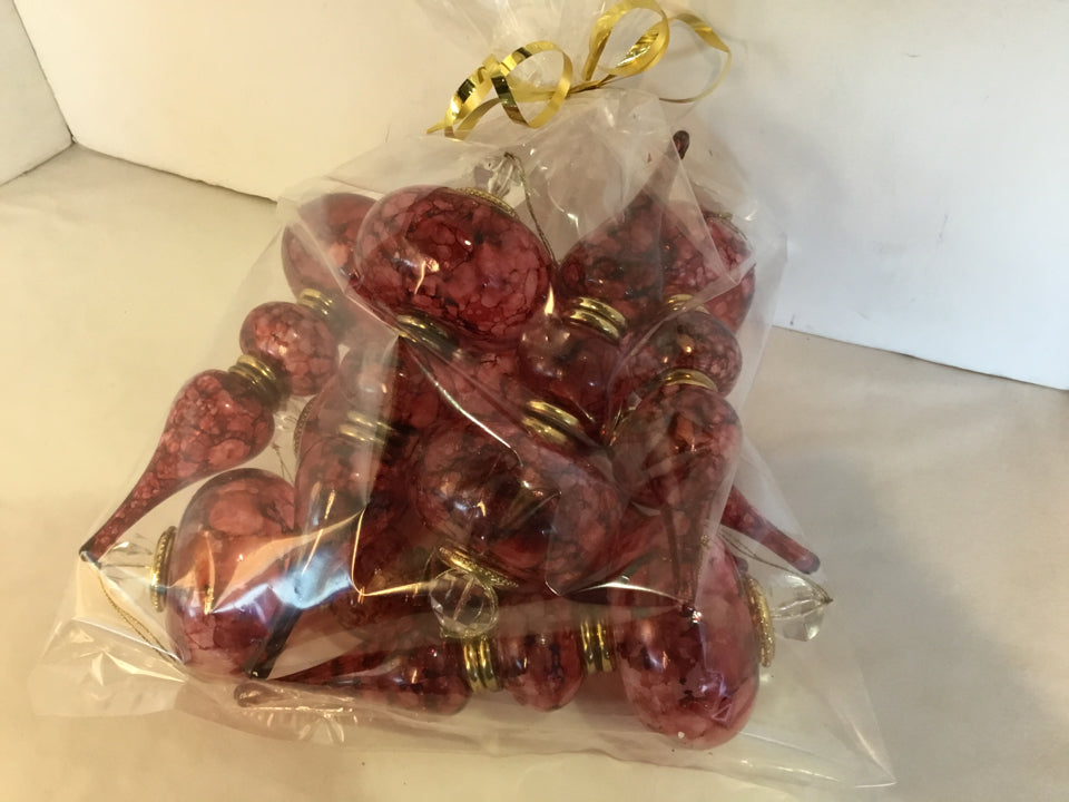 Vintage Christmas Wine Glass Ornaments Set of 8 Holiday Item