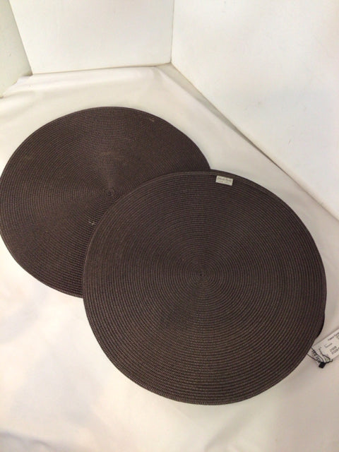 Brown Nylon Round Set of 8 Placemats