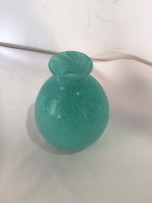 Turquoise Glass Vase