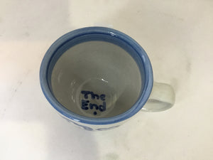M.A. Hadley Gray/Blue Ceramic Cup