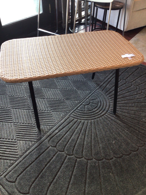 Outdoor/Outside Resin Wicker Tan Table