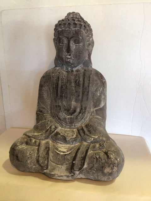 Grey Ceramic Distressed Statue