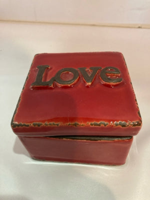 Trinket Ceramic Love Red Box