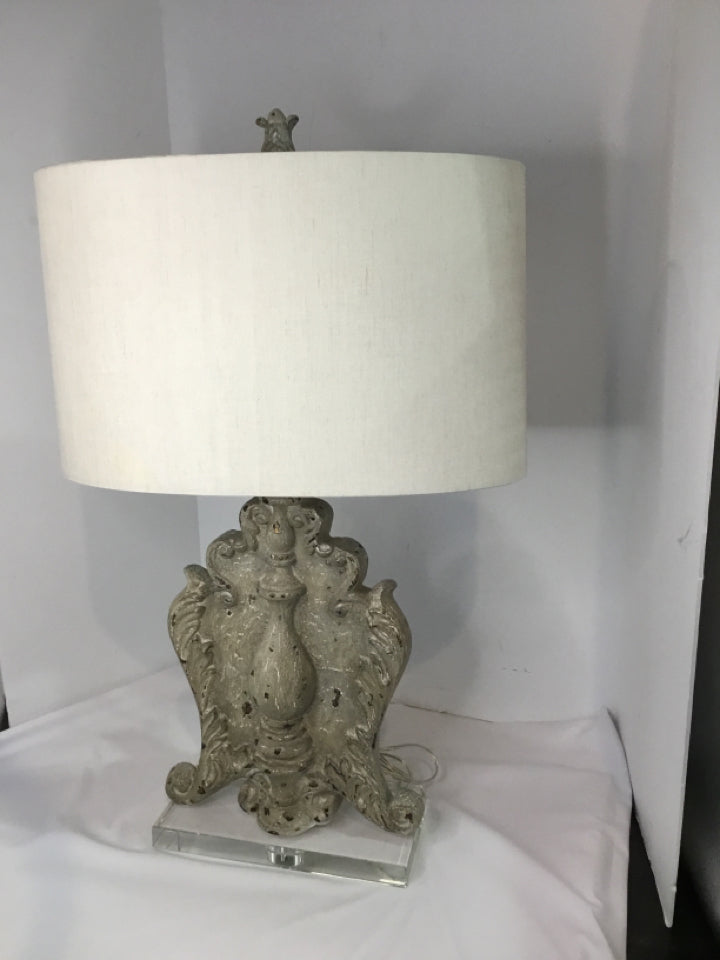 Gray Resin Lamp