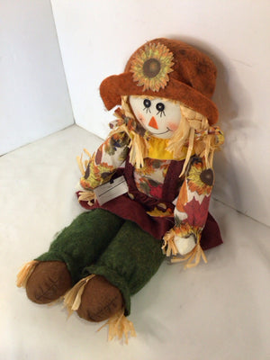 Halloween Multi-Color Cloth Scarecrow Girl Holiday Item
