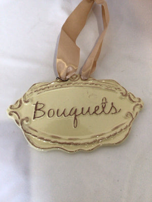 Ceramic Bouquet Cream Wall Decoration Art
