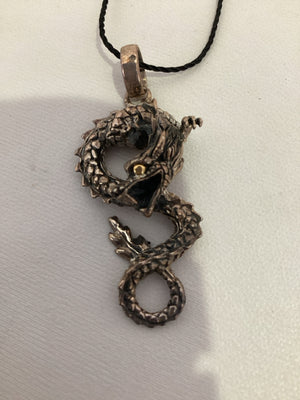 Sterling Silver Dragon Pendant