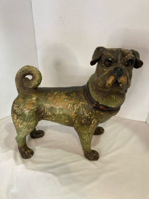 Green/Gold Resin Dog Statue