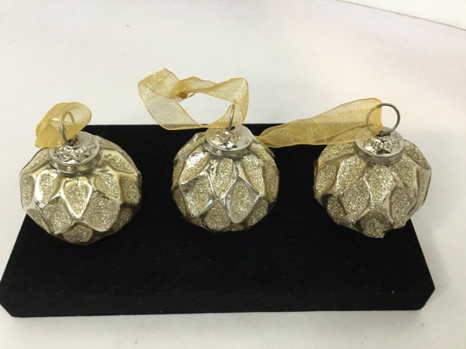 Cynthia Rowley Metallic Set of 3 Ornament