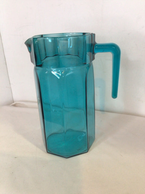 Blue Glass Pitcher