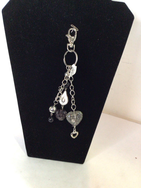 Silver Heart Key Chain
