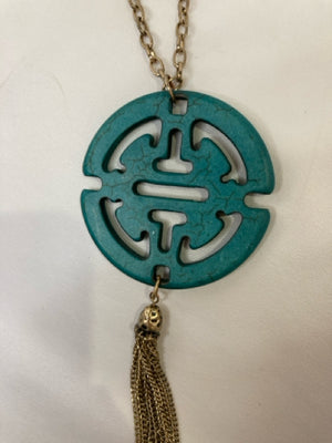 Resin Turquoise Chain Necklace
