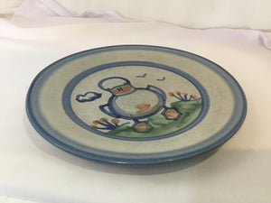 M.A. Hadley Gray/Blue Pottery Salad Plate