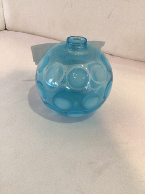 Blue Glass Polka Dot Vase