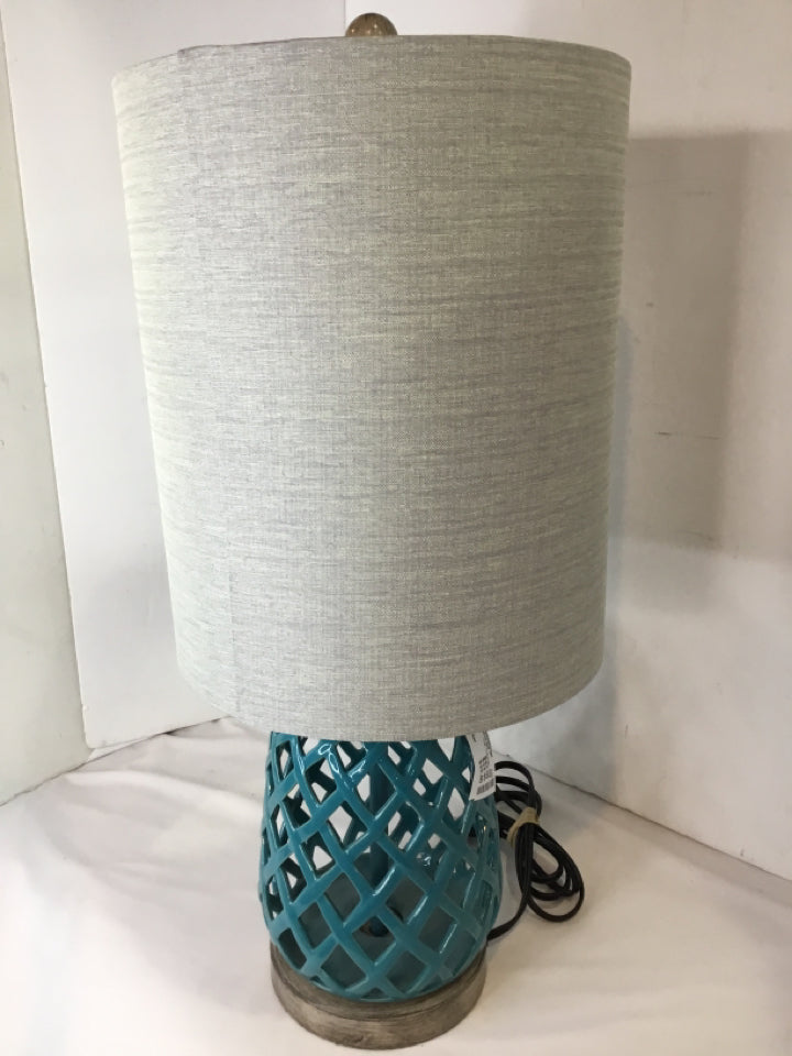 Teal Ceramic Lamp