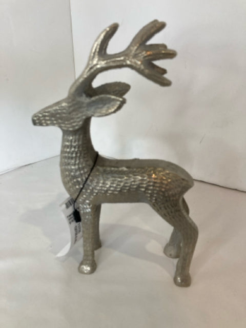 Christmas Silver Metal Figure Reindeer Holiday Item