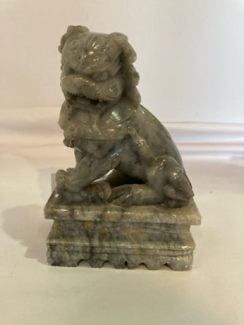 Vintage Chinese Gray Soapstone Foo Dog Figurine