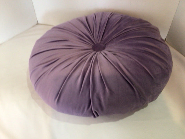 Purple Polyester Round Pillow