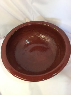 Vintage Red Pottery Bowl