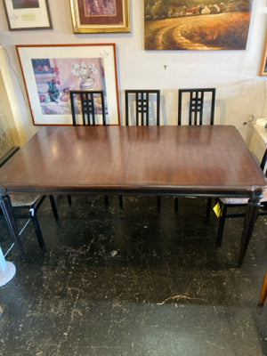 Traditional Wood 2 Leaves Black Table 8LAUCPHH