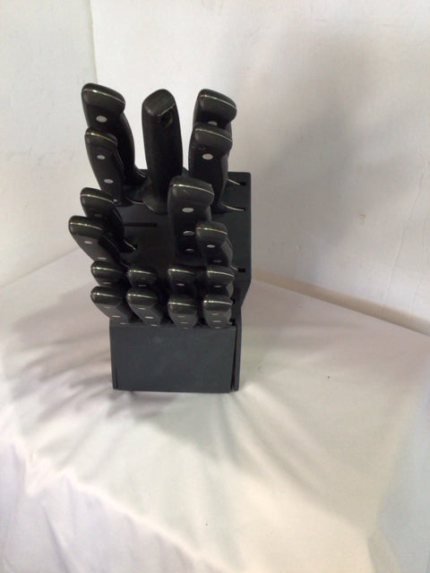 Farberware Black Stainless Knives Set of 18 Knife Set
