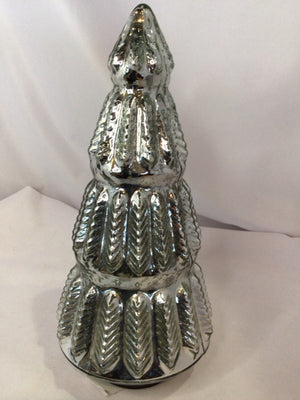 Silver Mercury Glass Christmas Tree Holiday Item