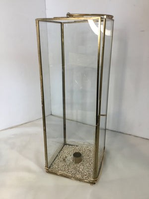Lantern Gold Glass Candle Holder