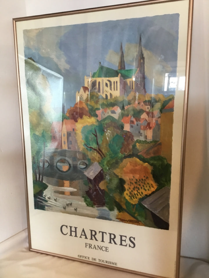 French Multi-Color France Framed Art