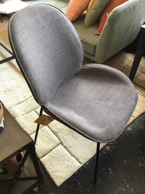 Mercana Upholstered Armless Pair Gray Chair