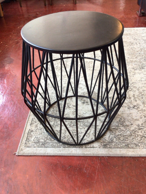 Metal Round Black Table