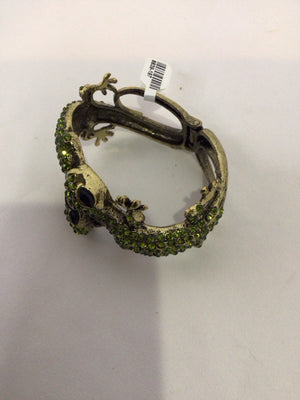 Green Lizard Rhinestone Bracelet