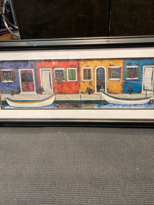 Primary Houses Boat Framed Art