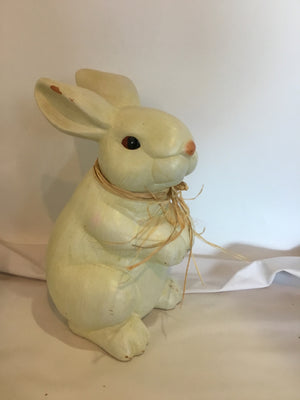 Painted Terracotta Rabbit Holiday Item