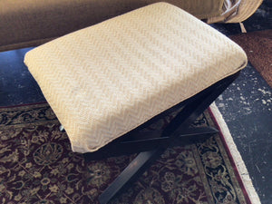 Gold Chevron FootStool/Ottoman