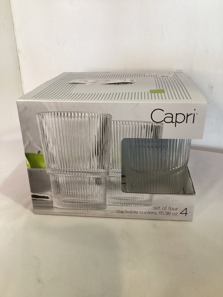 Set of 4 Clear Glasses