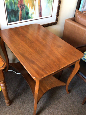 Dining Wood Shelf on Bottom Brown Table
