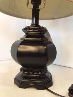 Table Black Wood Lamp