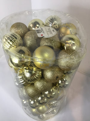 Gold Glass Holiday Ornaments